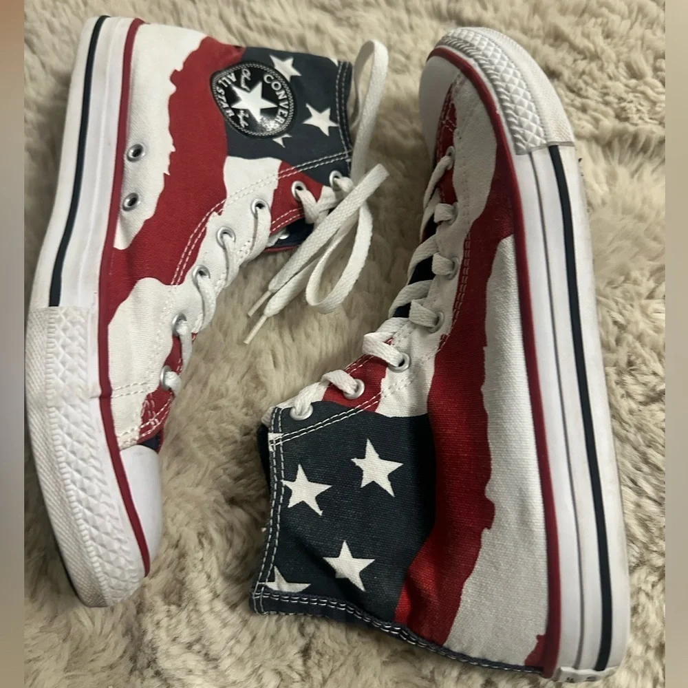 Converse Chuck Taylor Red White and Blue Hi Tops